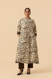 Naseebo Geometric Maze Linen Co-ord Set