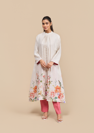 Naseebo Lunelle Floral Bloom Linen Kurta Set