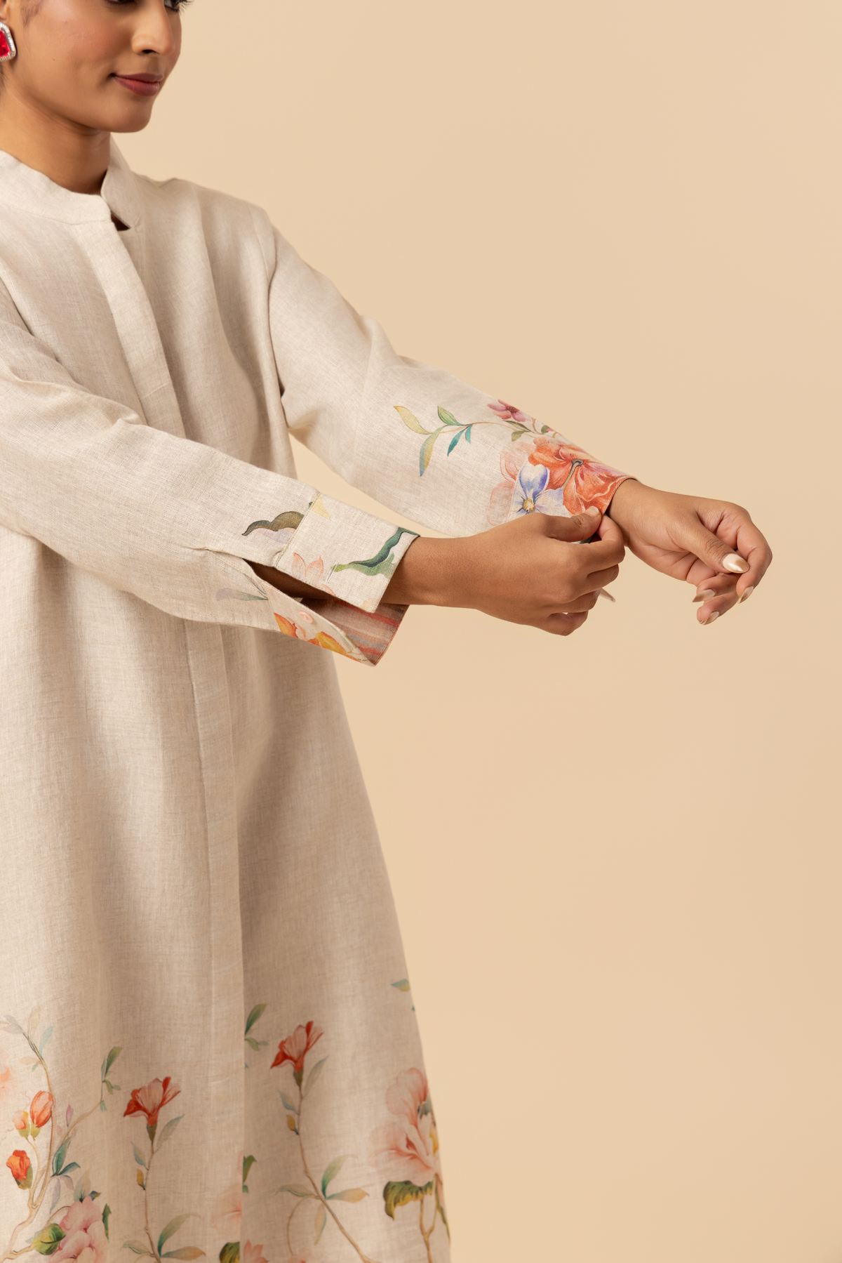 Naseebo Roseate Garden Linen Co-ord Set