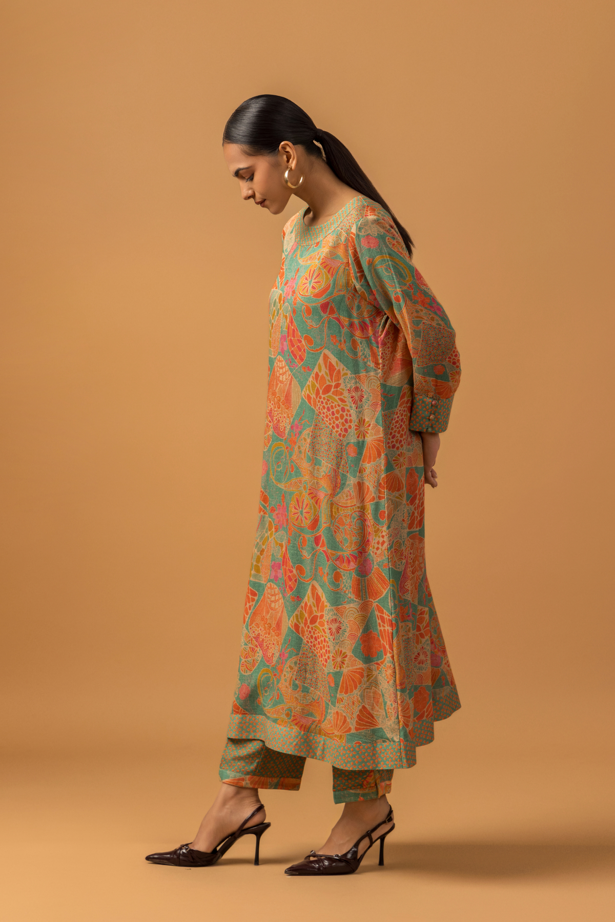 Naseebo Marigold Maze Linen Co-ord Set
