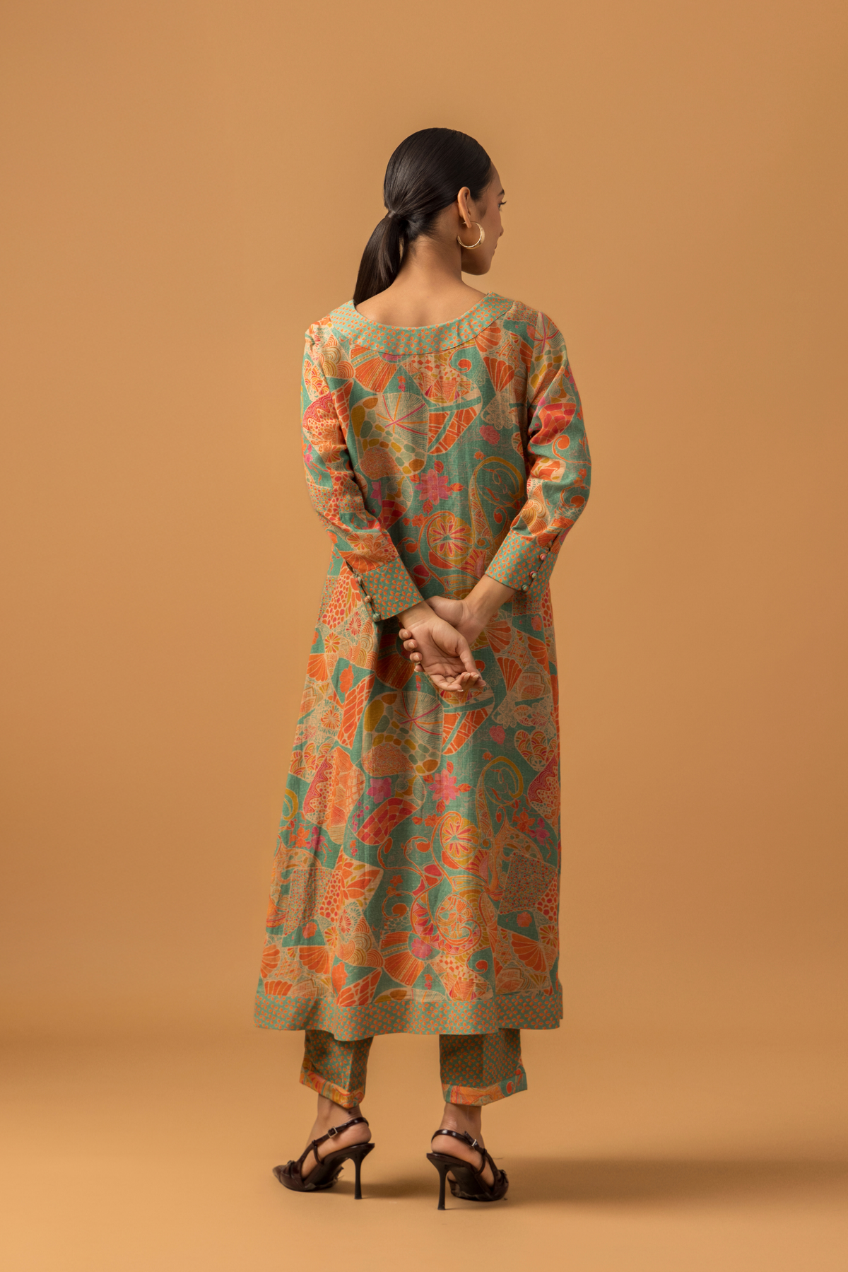 Naseebo Marigold Maze Linen Co-ord Set