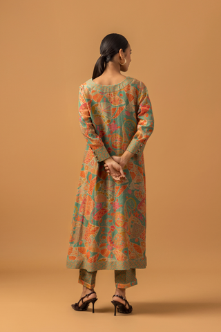 Naseebo Marigold Maze Linen Premium Co-ord Set