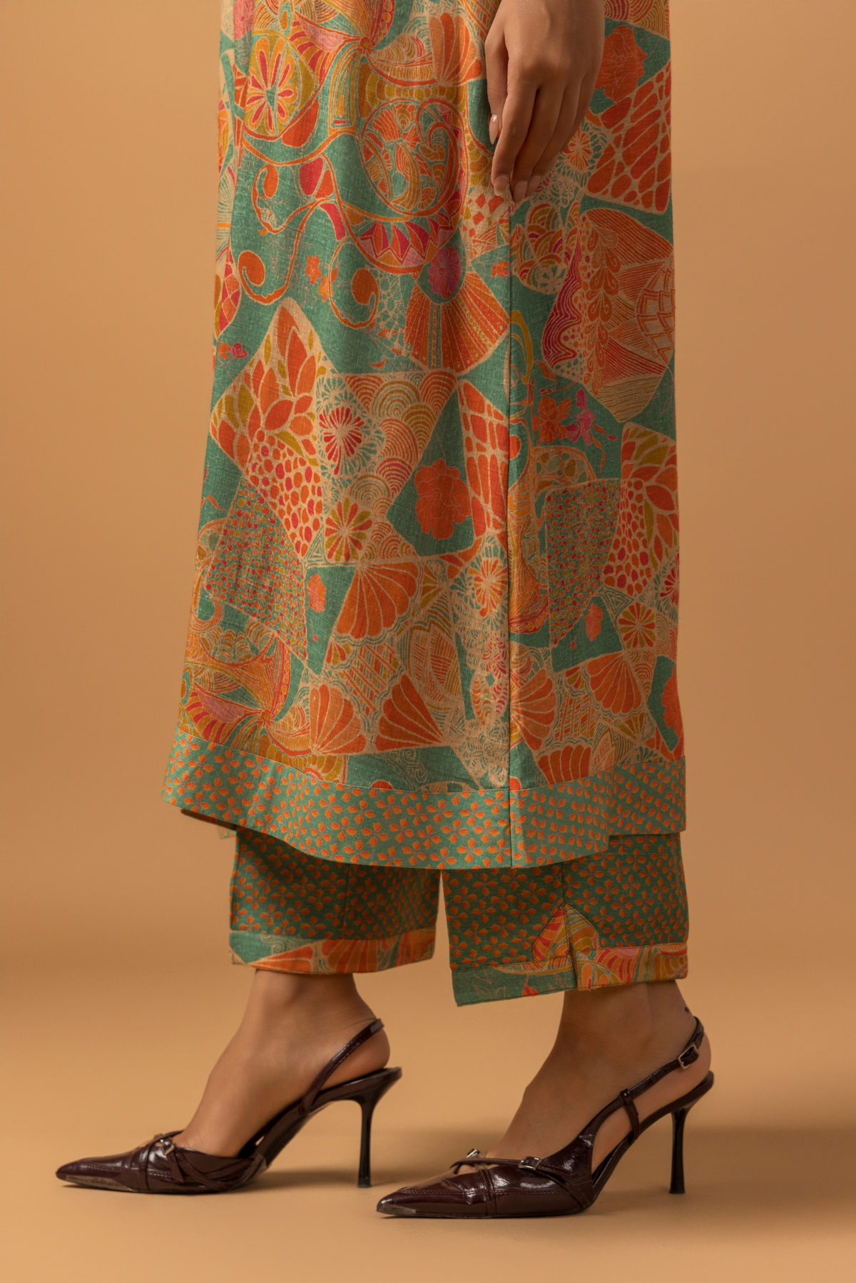 Naseebo Marigold Maze Linen Co-ord Set