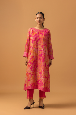 Naseebo Roseate Motif Linen Premium Co-ord Set