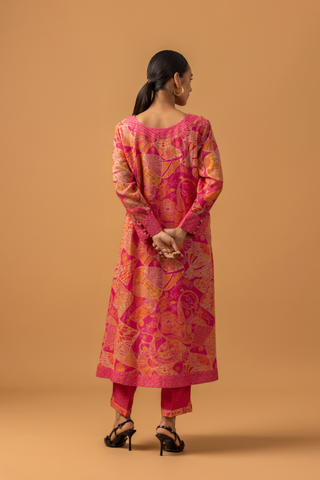 Naseebo Roseate Motif Linen Premium Co-ord Set