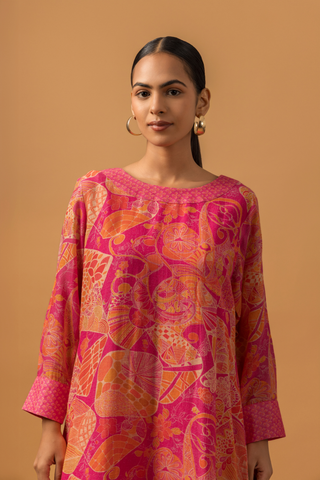 Naseebo Roseate Motif Linen Premium Co-ord Set