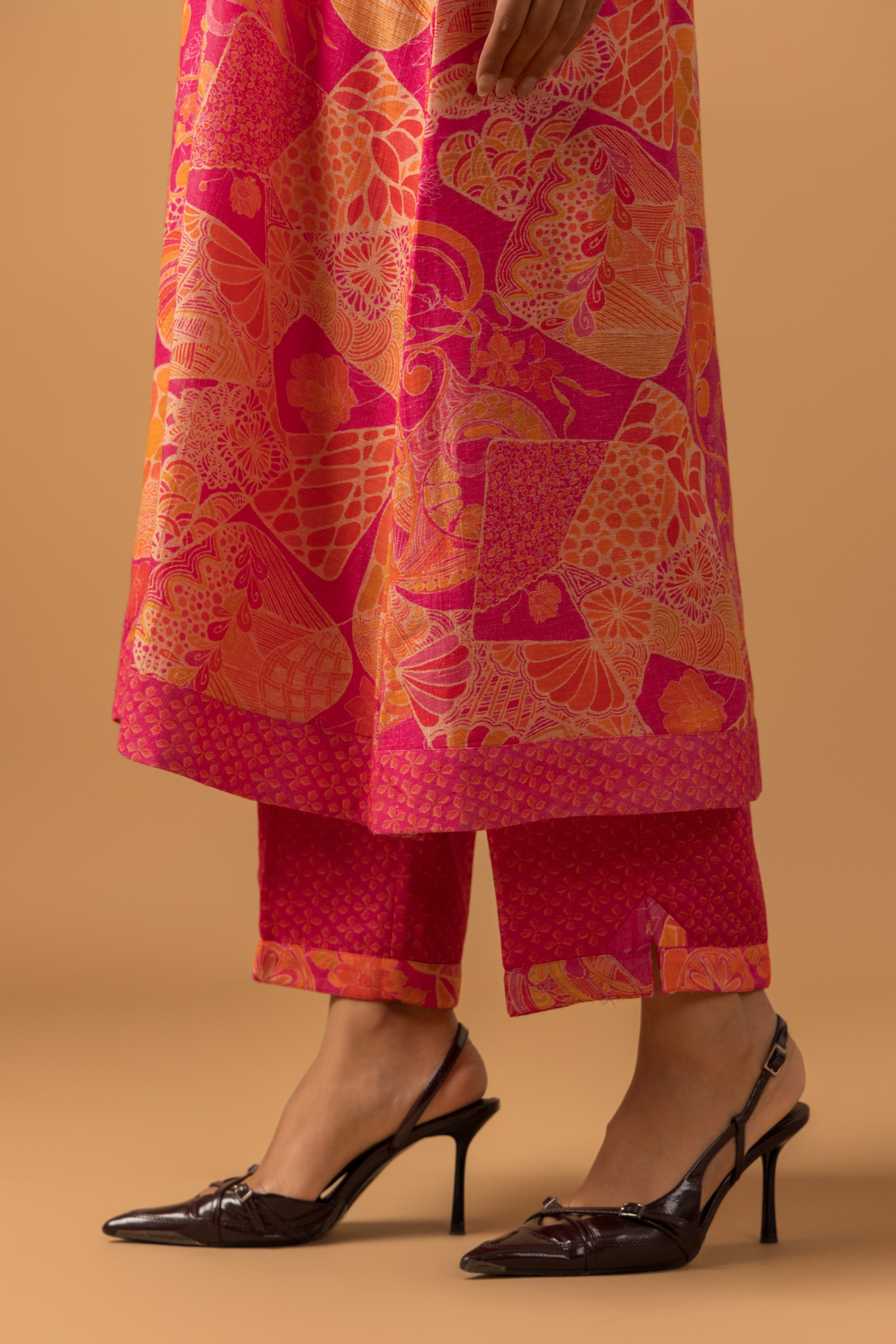 Naseebo Roseate Motif Linen Co-ord Set
