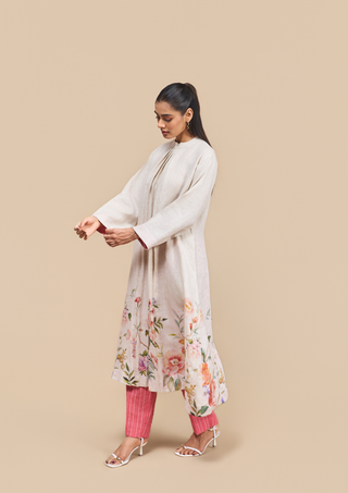 Naseebo Lunelle Floral Bloom Linen Kurta Set