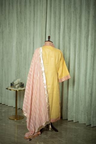 Naseebo Royal Glow Tissue Chanderi Kurta Set
