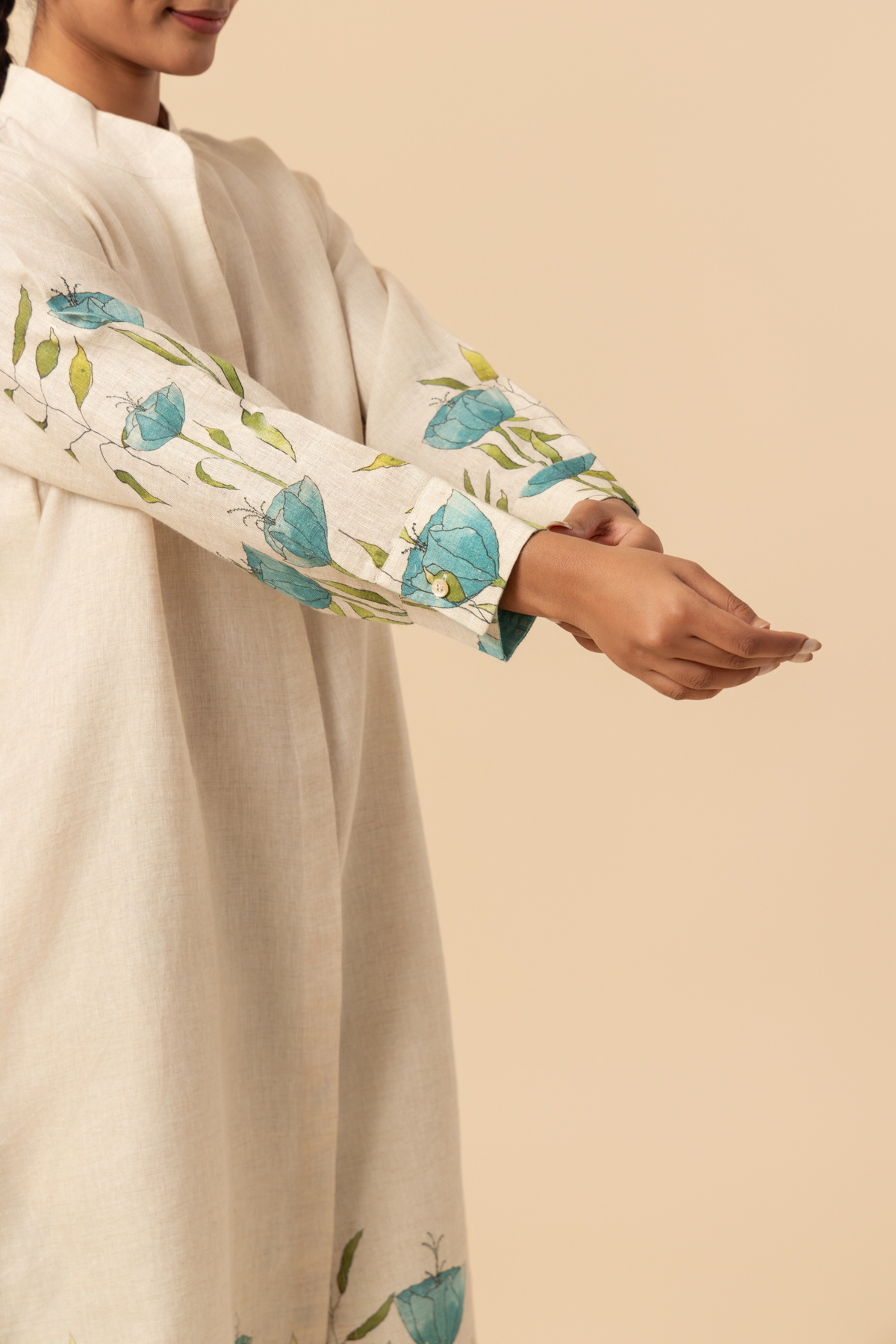 Naseebo Mint Vines Linen Co-ord Set