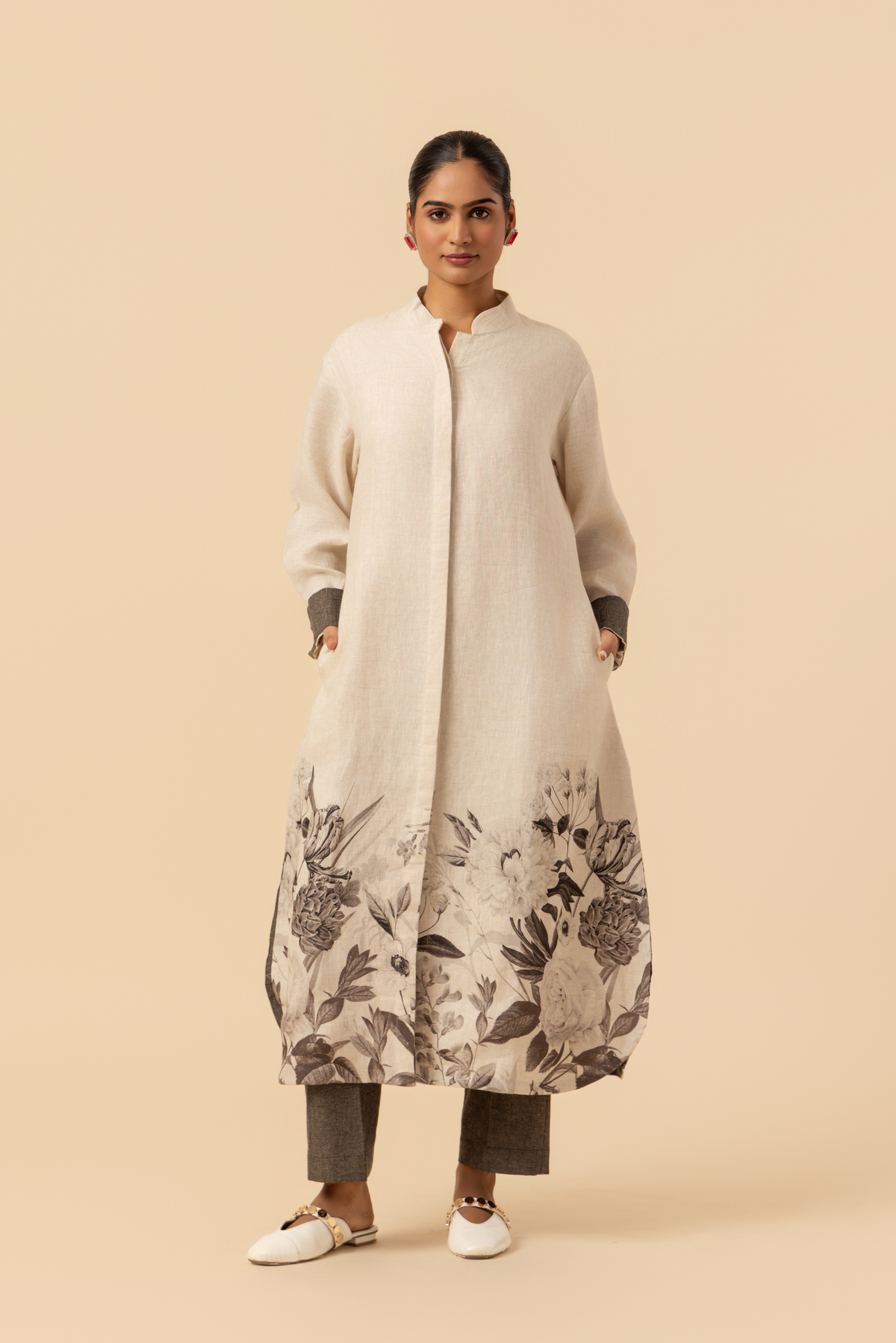 Naseebo Ink Monochrome Linen Co-ord Set