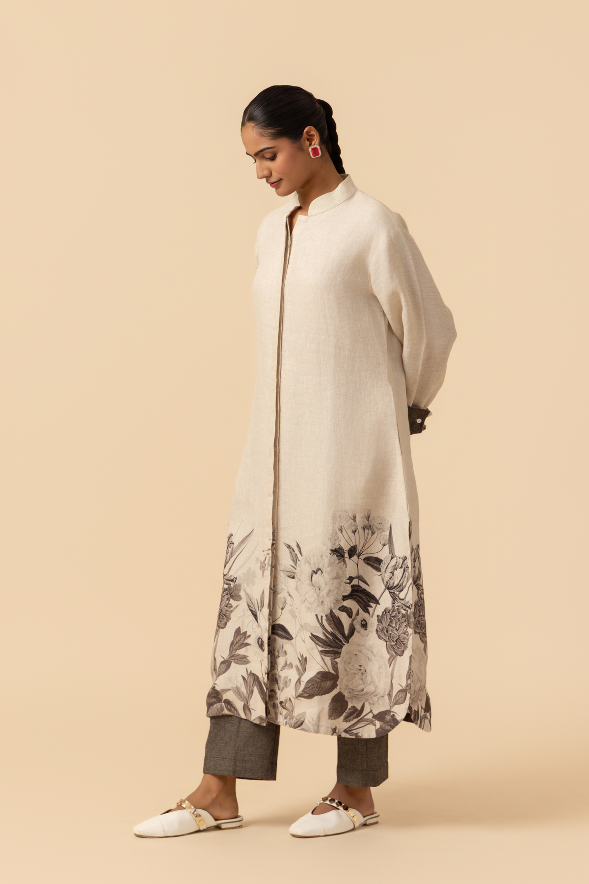 Naseebo Ink Monochrome Linen Co-ord Set