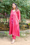 Naseebo Fuchsia Glitters Kurta Set