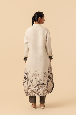 Naseebo Ink Monochrome Linen Premium Co-ord Set