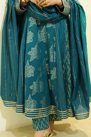 Naseebo Emerald Charm Anarkali Kurta Set