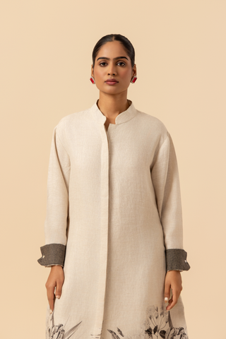 Naseebo Ink Monochrome Linen Premium Co-ord Set