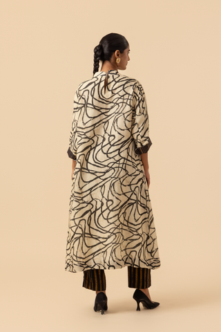 Naseebo Geometric Maze Linen Premium Co-ord Set