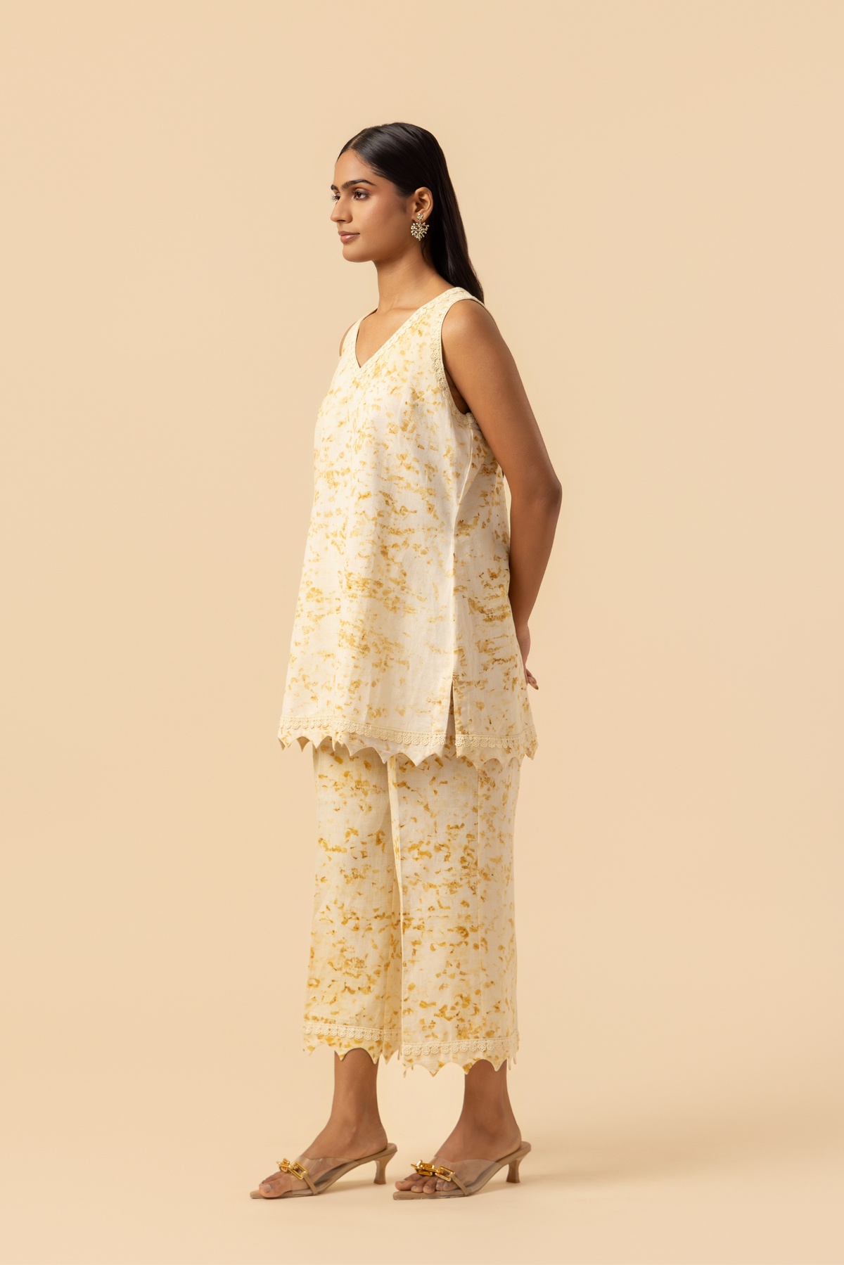 Naseebo Gold Ripple Hemp Cotton Co-ord Set