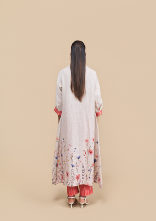 Naseebo Alaya Floral Bloom Linen Kurta Set