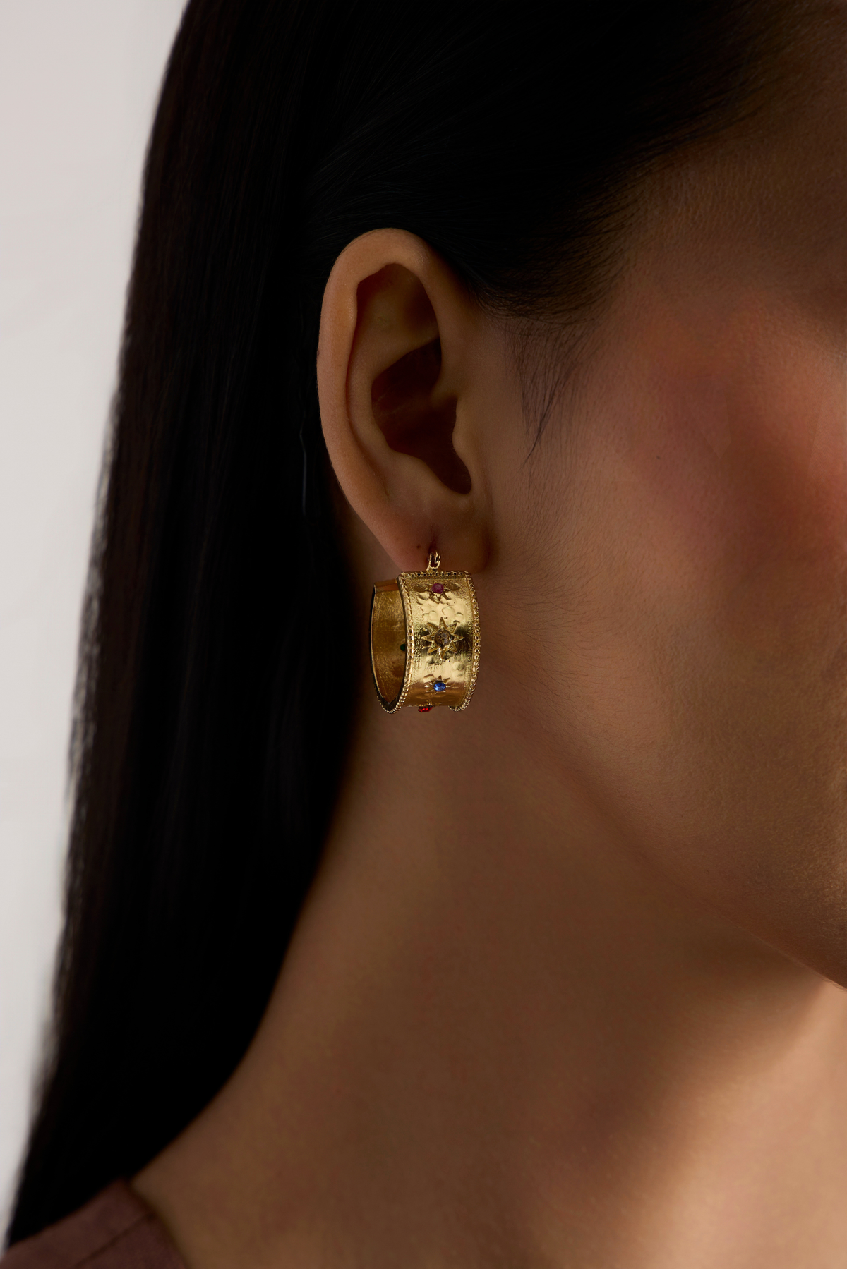 Aasma Multicolour Floral Hoop Earrings