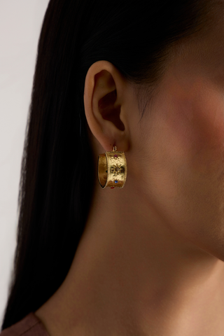 Aasma Multicolour Floral Hoop Earrings
