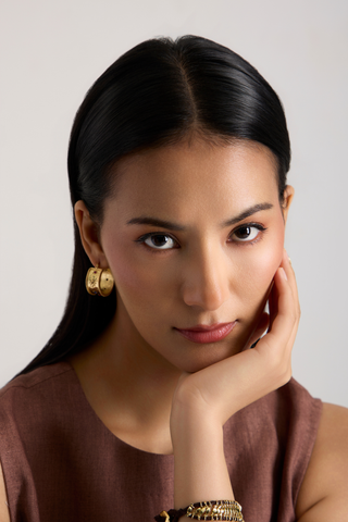 Aasma Multicolour Floral Hoop Earrings