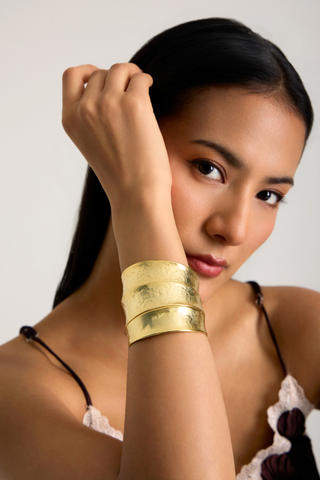 Alaya Textured Gold Cuff