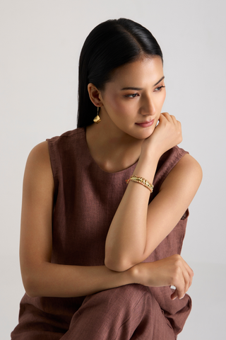 Aurora Pink & Gold Filigree Cuff