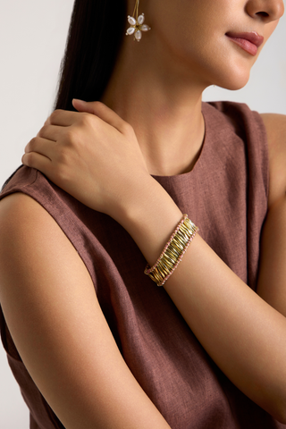 Axis Pink & Gold Ribbed Cuff