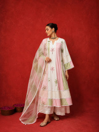 Naseebo Aabha Floral Anarkali Set