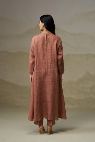 Naseebo Mocha Muse Pleated Linen Co-ord Set
