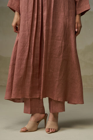 Naseebo Mocha Muse Pleated Linen Co-ord Set