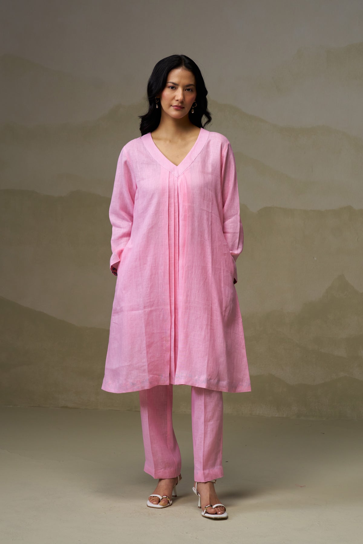 Naseebo Blush Pink Linen Co-ord Set