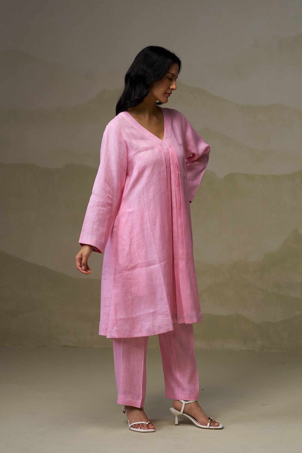 Naseebo Blush Pink Linen Co-ord Set