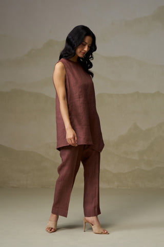 Naseebo Mocha Harmony Linen Co-ord Set