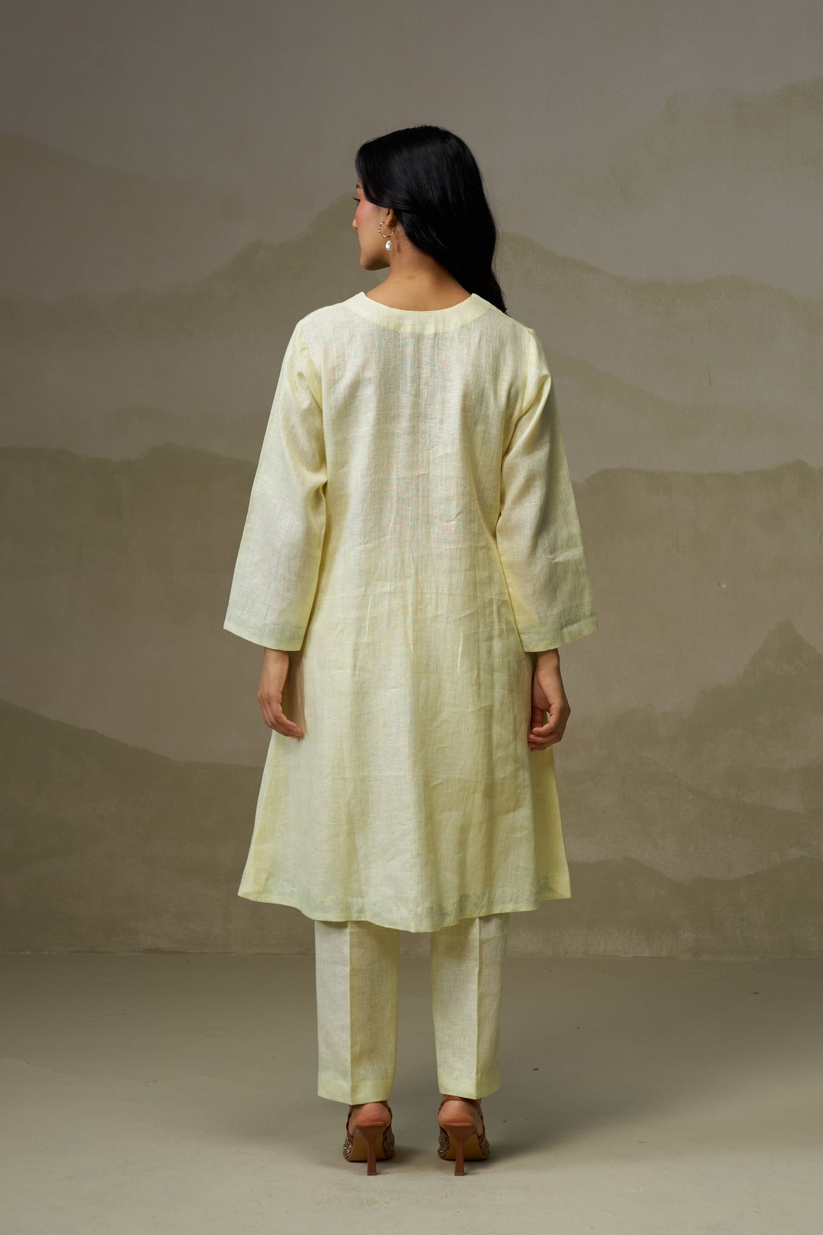 Naseebo Vanilla Cream Linen Co-ord Set