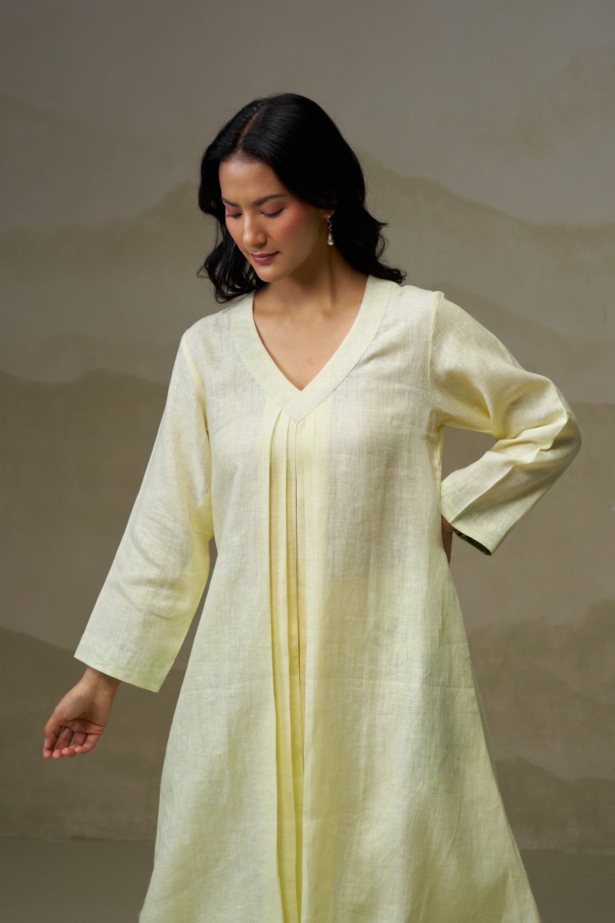Naseebo Vanilla Cream Linen Co-ord Set