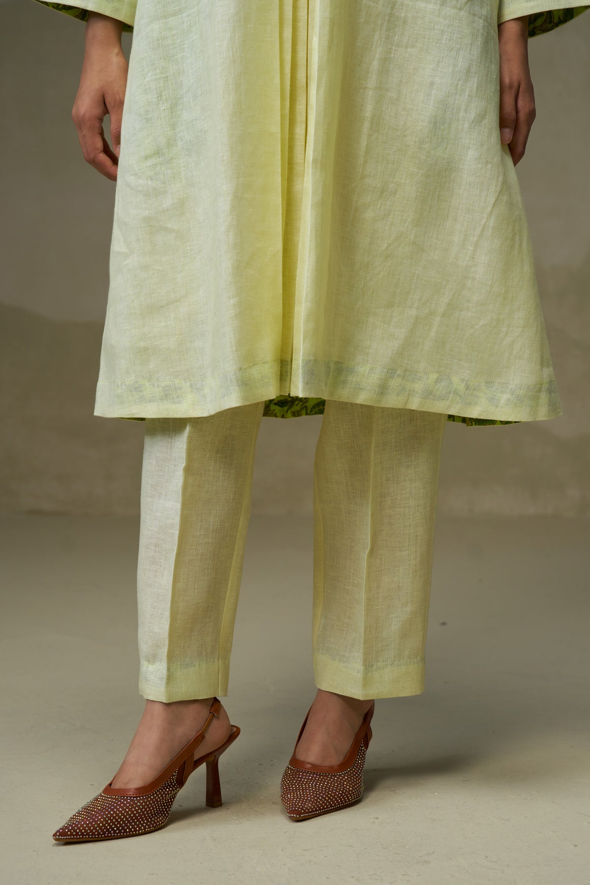 Naseebo Vanilla Cream Linen Co-ord Set