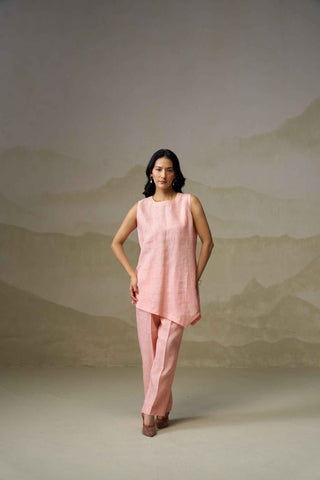 Blush Peach Linen Co-ord Set