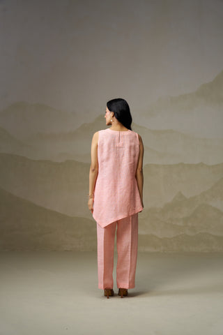 Blush Peach Linen Co-ord Set