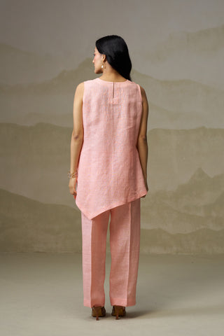 Blush Peach Linen Co-ord Set
