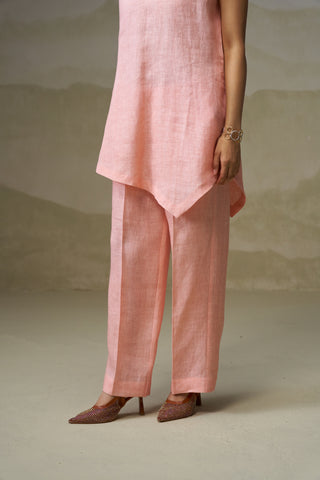 Blush Peach Linen Co-ord Set