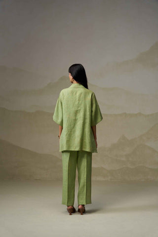 Olive Green Linen Co-Ord Set