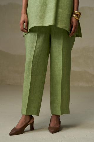 Naseebo Olive Sage Linen Co-ord Set