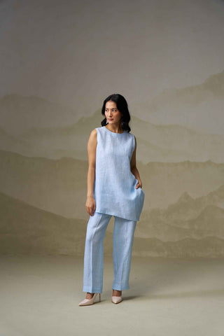 Powder Blue Linen Co-Ord Set