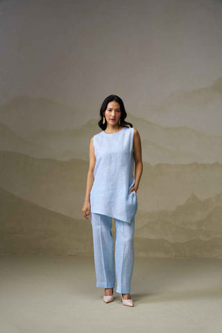 Powder Blue Linen Co-Ord Set