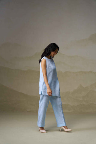 Powder Blue Linen Co-Ord Set
