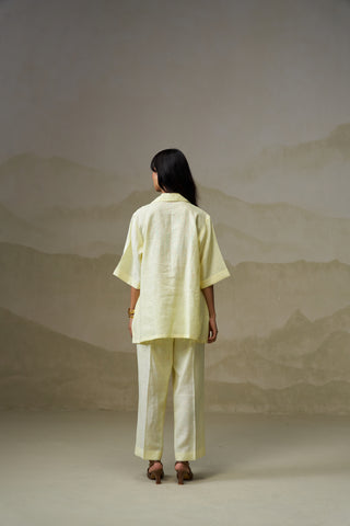 Lemon Linen Co-Ord Set