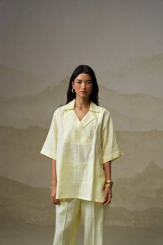 Lemon Linen Co-Ord Set