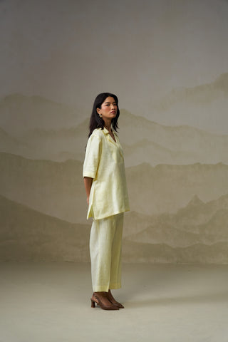 Lemon Linen Co-Ord Set